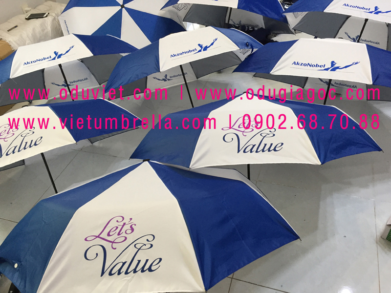 xưởng sản xuất ô dù cầm tay in logo quảng cáo